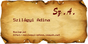 Szilágyi Adina névjegykártya