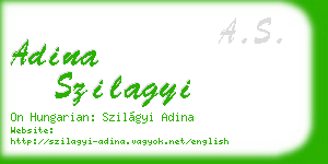 adina szilagyi business card